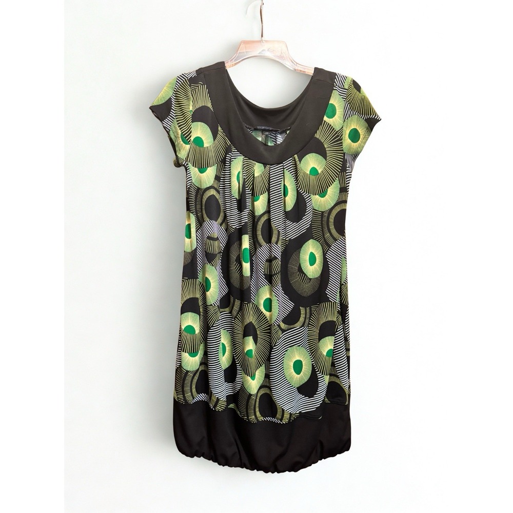 I.N. Studio Geometric Shift Dress Bubble‎ Bottom Pockets Women Size 6P
